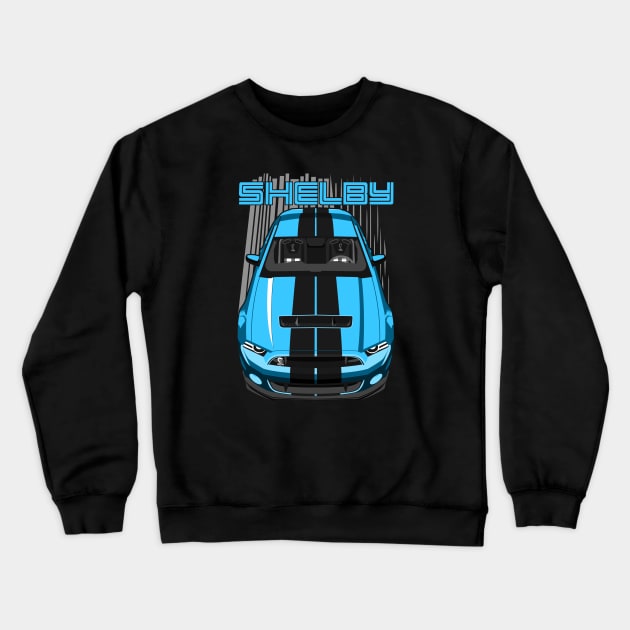 Shelby GT500 S197 - Grabber Blue & Black Crewneck Sweatshirt by V8social